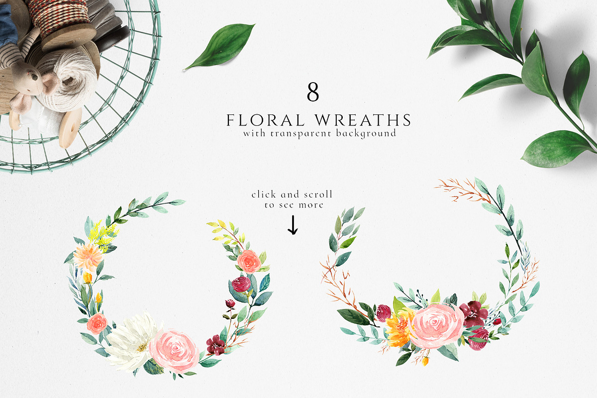 Watercolor Floral Set - Blossom, an Illustration by Pixavics (Photo 5 of 11)
