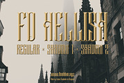 Hellish Layered Gothic Font, a Blackletter Font by FontDuo (Thumbnail 1 of 5)