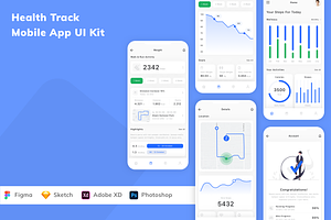 Health Track Mobile App UI Kit