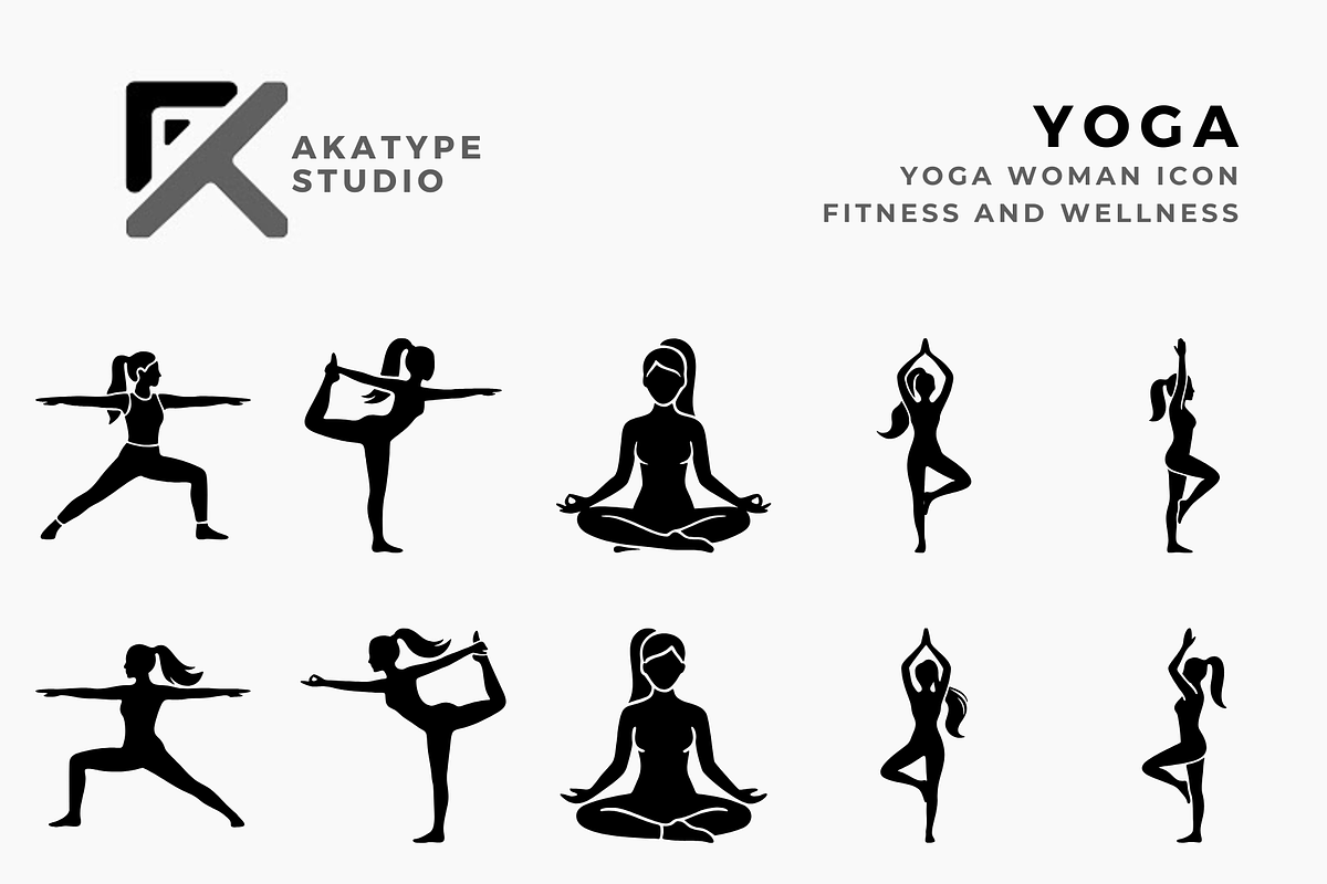 Yoga Woman, a Solid Icon by Akatype Studio (Photo 1 of 3)