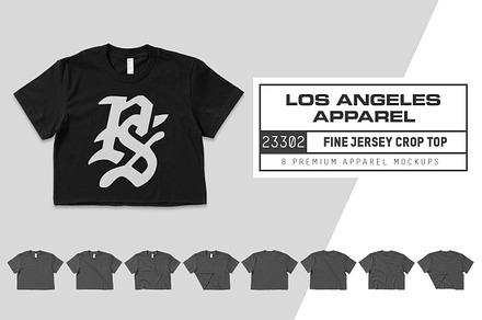 Los Angeles Apparel 23302 Crop Top, a Shirt Mockup by Pixel Sauce™