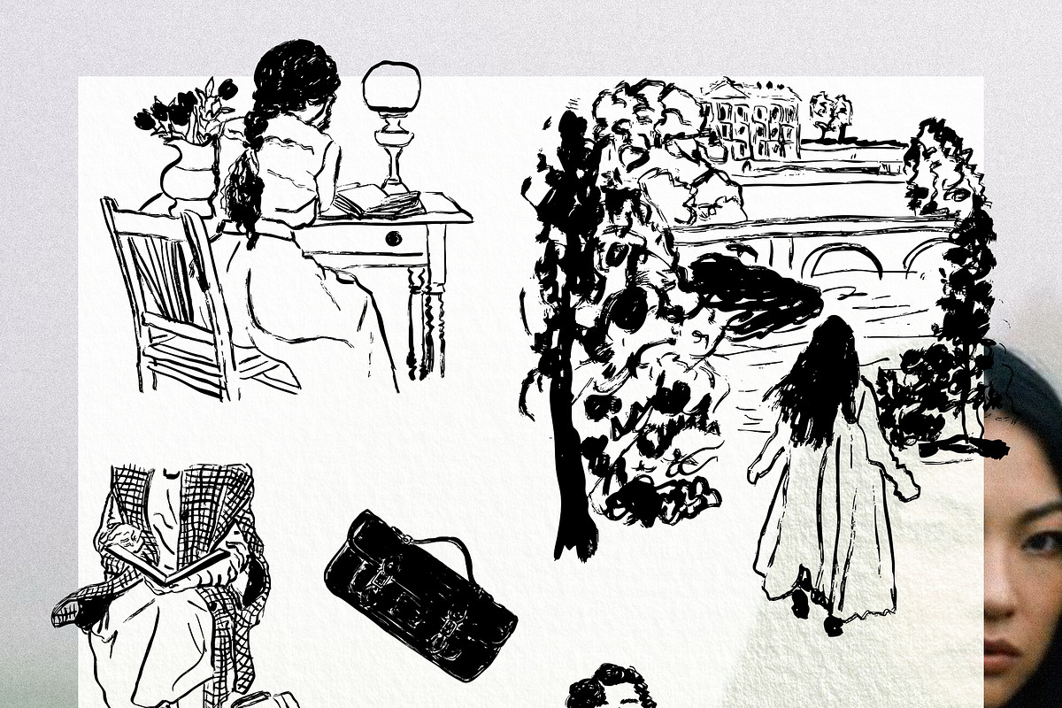 Poetcore: Ink Illustrations & Frames, a Decorative Illustration by divanovskaya_nv (Photo 6 of 23)