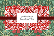 Art Nouveau Christmas Patterns, a Pattern Graphic by RachelStudio (Thumbnail 6 of 10)