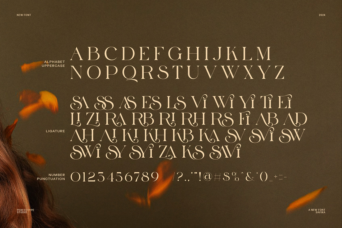 Leina Savira Stylish Serif Font, a Serif Font by Perfectype (Photo 8 of 8)