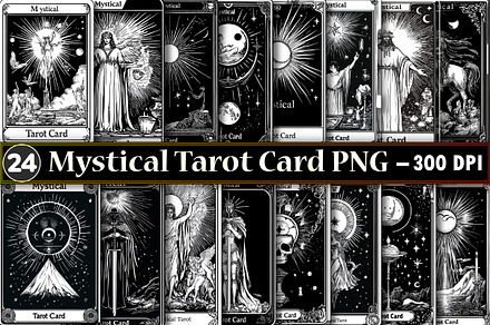 Mystical Tarot Cards Set, an Illustration by designhome