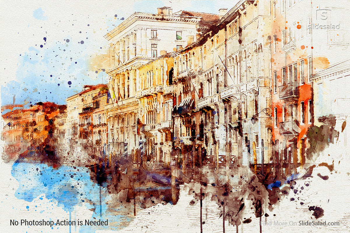 Watercolor Photoshop Mock-ups, an Action Add-On by SlideSalad (Photo 6 of 36)