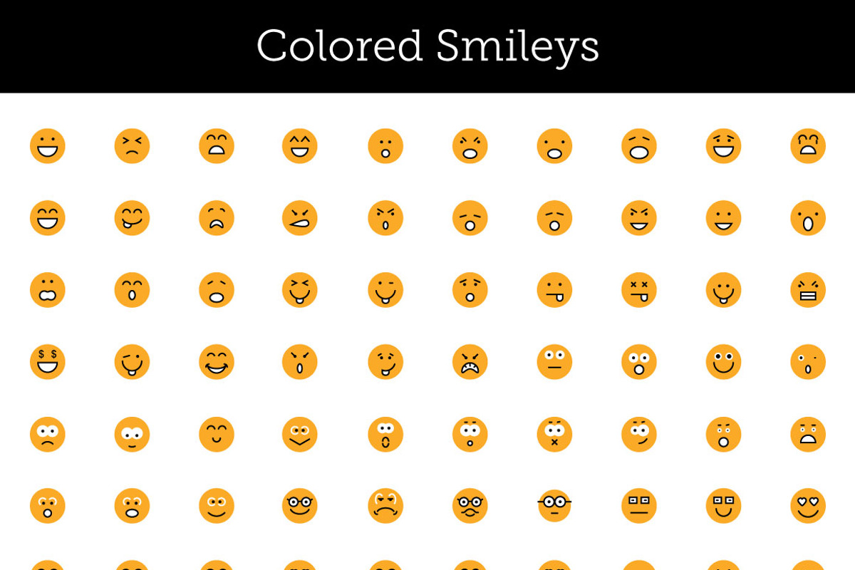 125+ Smileys Vector Icons preview 2