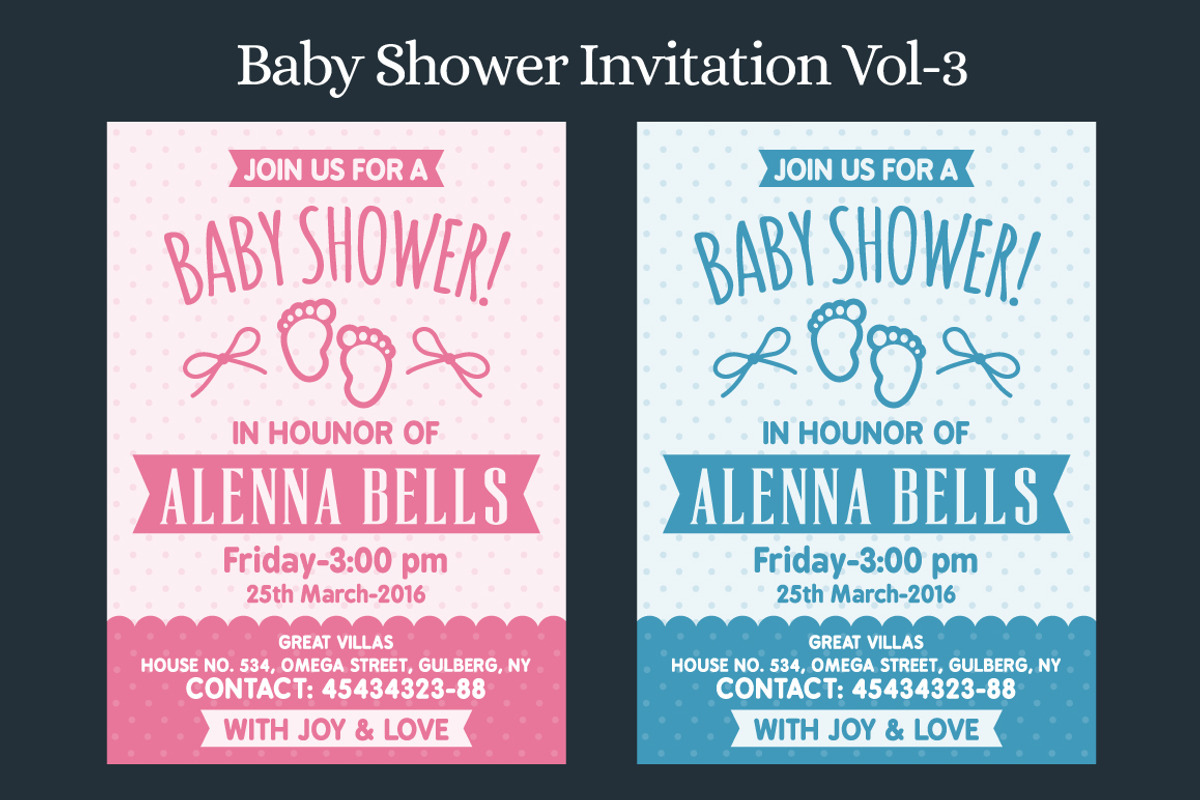 Baby Shower Invitation Vol-3, an Invitation Template by emotions76 (Photo 1 of 2)