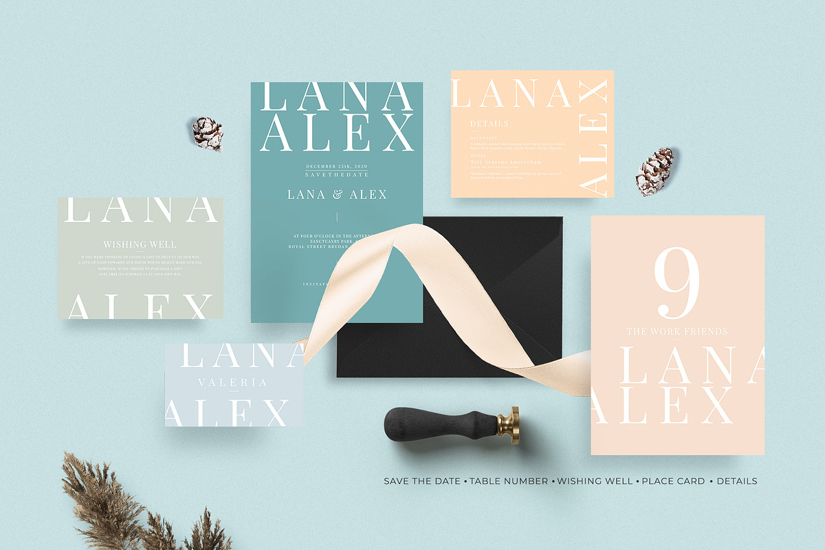 Modern Colourful Wedding Set, an Invitation Template by Azka Creative (Photo 3 of 4)