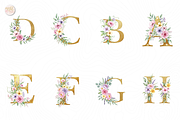 Floral Gold Alphabet PNG Clipart A-Z, an Object Illustration by KennedyStudio (Thumbnail 2 of 4)
