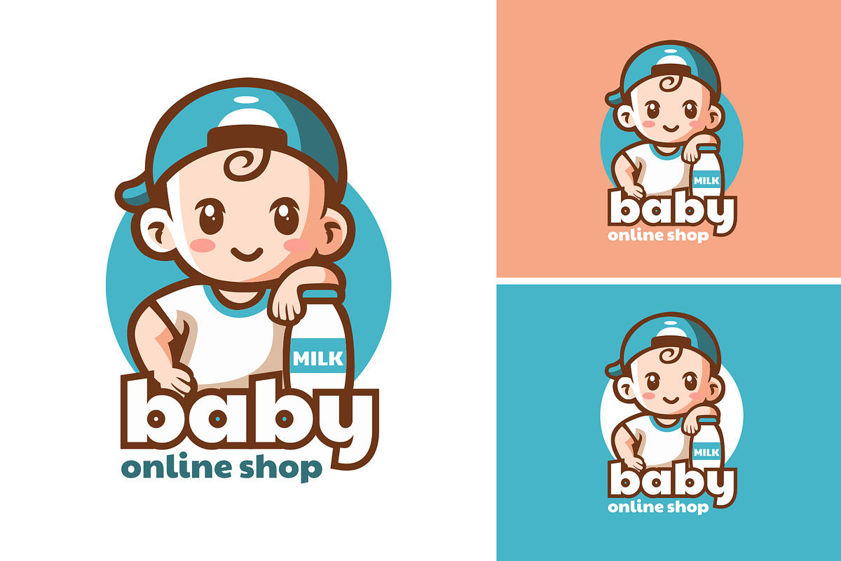 cute baby for babyshop logo, a Branding & Logo Template by funpixel