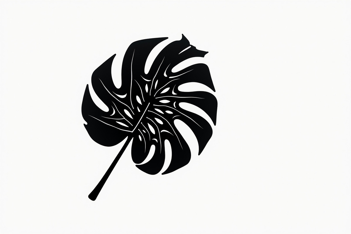 Stylized Monstera Leaf Bundle, an Illustration by hafijul (Photo 4 of 9)
