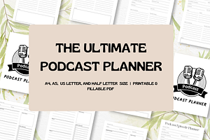 Podcast Planner Canva Template + PDF