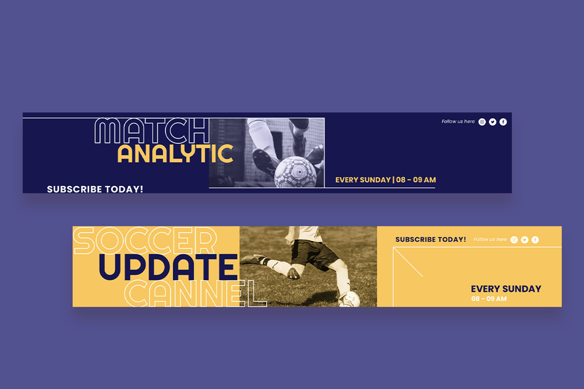 Soccer Channel Youtube Cover, a Social Media Template by Rahardi Creative (Photo 2 of 4)