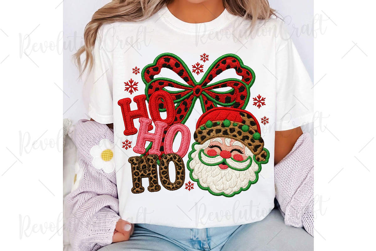 Christmas Crochet Santa Ho Ho Ho Png, an Illustration by OK Design (Photo 2 of 6)
