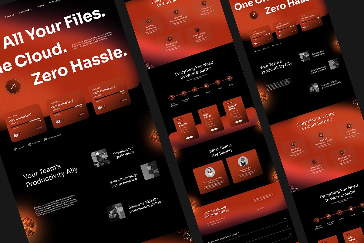 Figma SaaS Product Landing Page, a Landing Page Template by Musara (Photo 3 of 5)