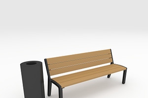 3D Model Bench Park 31