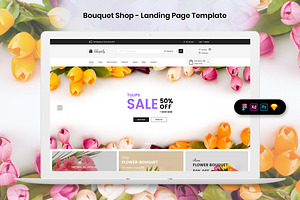 Bouquet Shop Landing Page Template