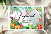 Tropical Frames and Borders, a Seasonal Illustration by ViktoriaARTprint (Thumbnail 4 of 8)