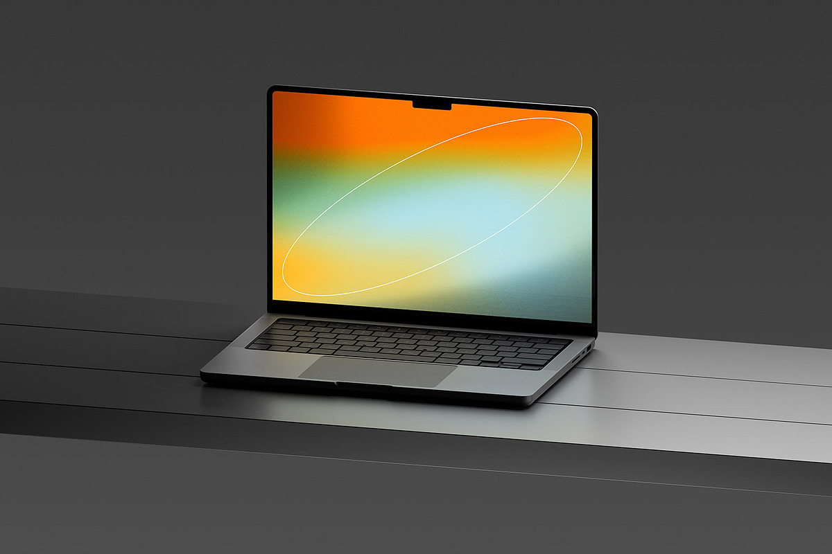 MacBook Pro 14 Standard Mockup, a Mac Mockup by Orbyt Studio (Photo 2 of 3)
