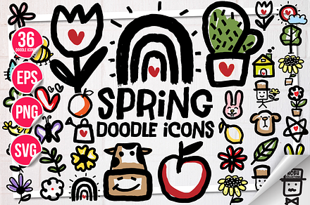 Spring Doodle Icon Clipart, an Emoji Icon by Nobu Collections