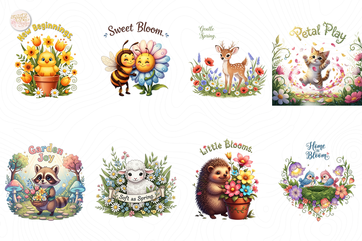 Spring Garden Mascot PNG Clipart., an Animal Illustration by KennedyStudio (Photo 2 of 5)
