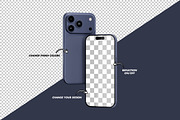 iPhone 17 Pro Mockup, an iPhone Mockup by itefan Studio (Thumbnail 2 of 3)