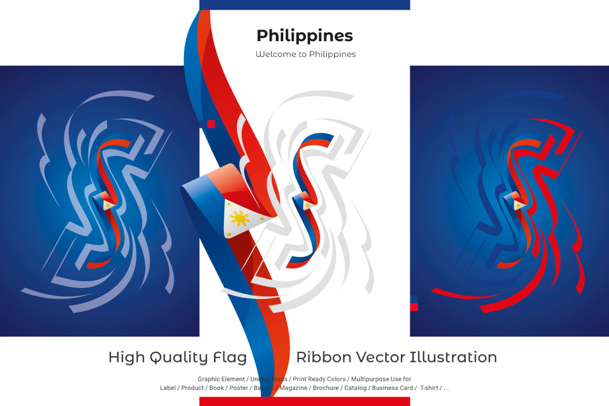 Philippines flag ribbon vector, a Templates & Theme by Simbos (Photo 2 of 9)