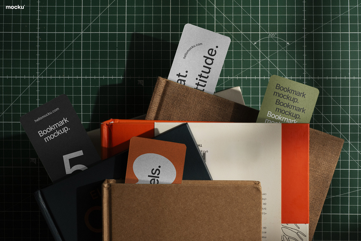 Bookmark Mockups Set, a Books & Magazine Mockup by Mocku (Photo 9 of 15)