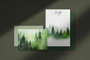 Foggy Forest Watercolor Set