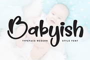 Babyish | Script Font, a Handwritten Font by Scratchones (Thumbnail 1 of 8)