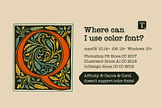 Illuminated medieval drop capitals, a Blackletter Font by kaer_shop (Thumbnail 4 of 12)