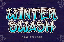 Winter Swash - Graffiti Winter Font