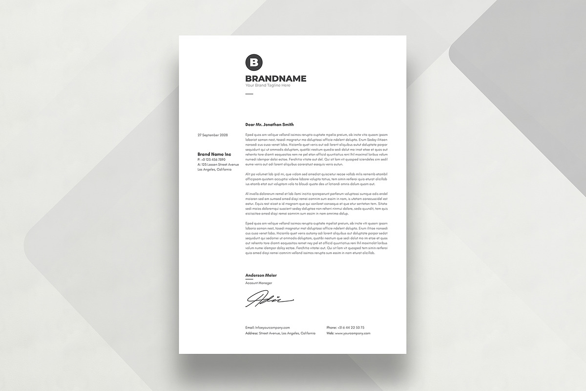 Canva Letterhead, a Stationery Template by DesignDevisers (Photo 2 of 9)