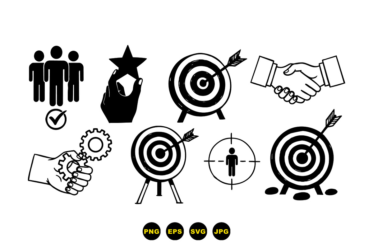 Business Goals Icon Set, an Illustration by designvectx (Photo 2 of 3)