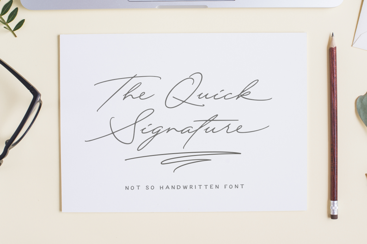 Quick Signature Pro, a Script Font by Hendra Pratama (Photo 20 of 20)