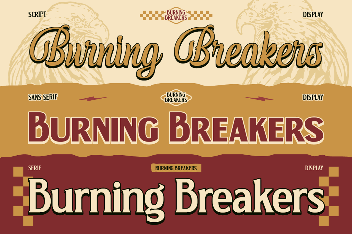 Burning Breakers -  Trio Fonts, a Script Font by Burntilldead (Photo 8 of 12)