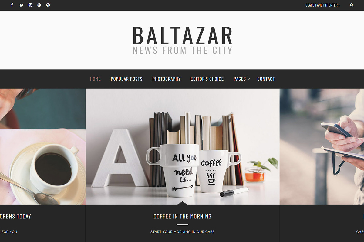 Baltazar – A Gentleman’s WP Blog, a WordPress Template by PremiumCoding (Photo 1 of 2)