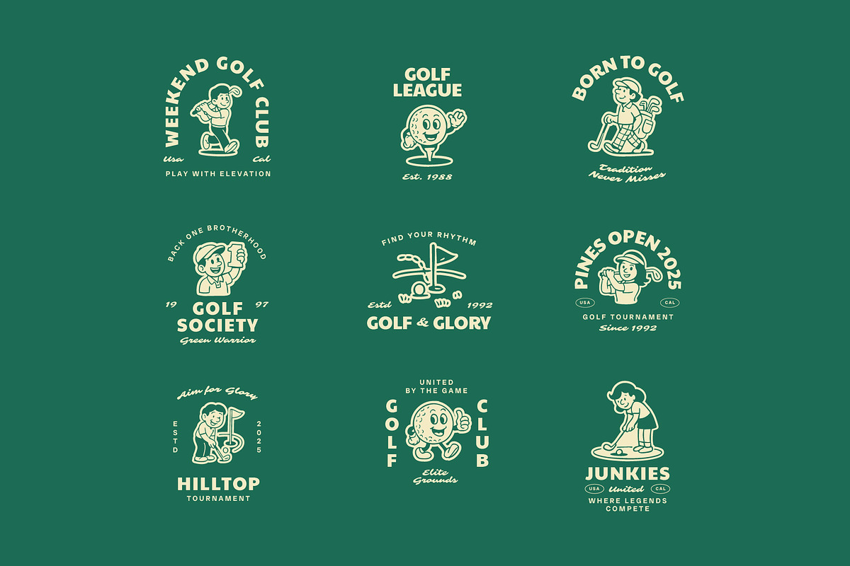 Golf Mascot Graphic, a Sport Illustration by Skilline Supply Co. (Photo 5 of 12)