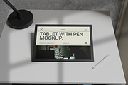 Two Tablets with Digital Pen Mockup, a Device Mockup by xavier_studio (Thumbnail 3 of 5)