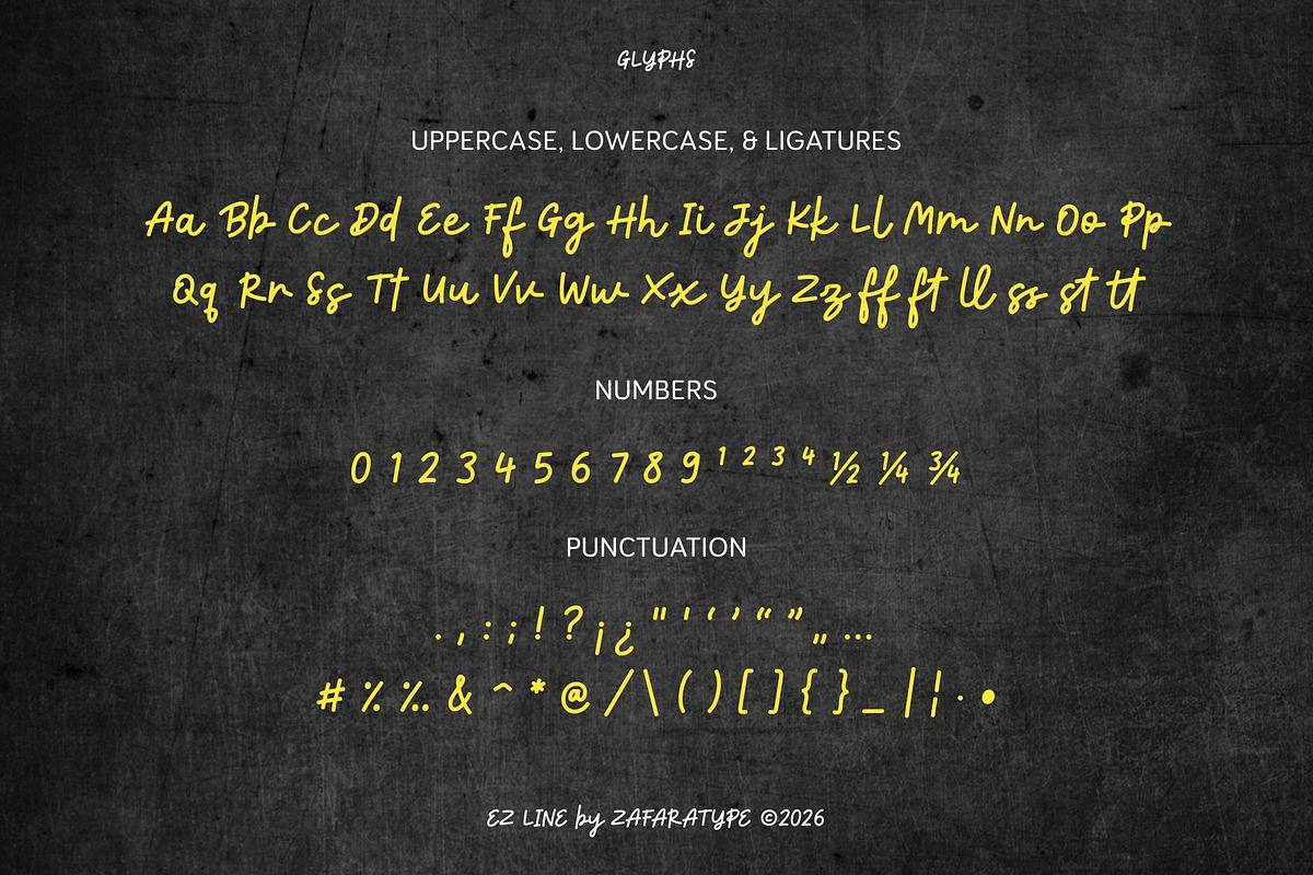 EZ Jaffeline, a Handwritten Font by Zafara Studios (Photo 3 of 6)