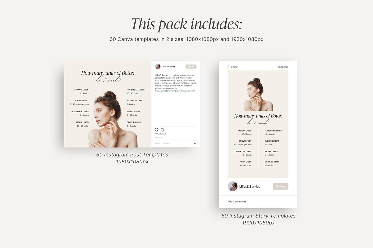 Nurse Injector Instagram templates, a Social Media Template by LiliesandBerries (Photo 14 of 22)