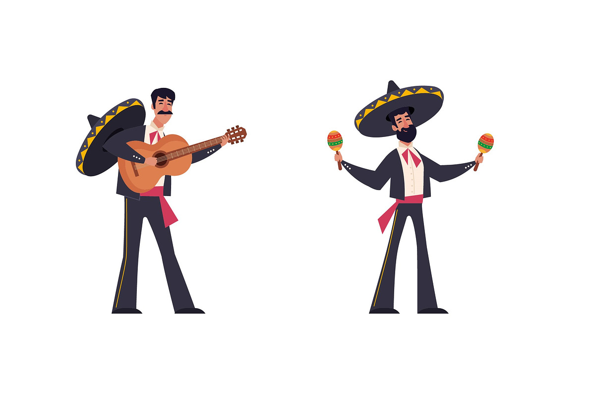 Mariachis Illustration Set preview 4