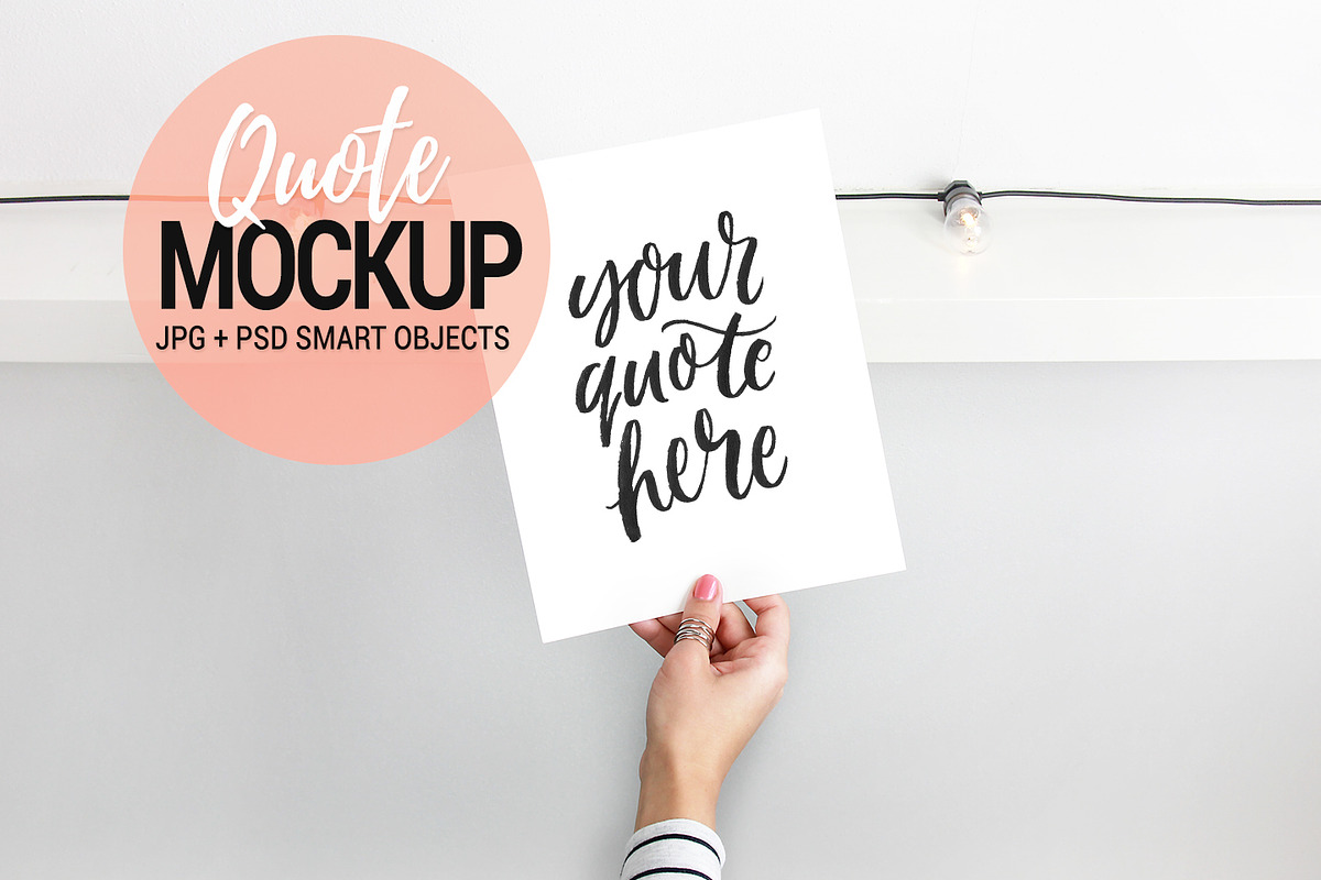 Quote mockup, styled stock photo, a Print Template by Angele Kamp (Photo 1 of 4)