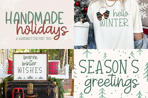 Holiday Handwritten Font Bundle