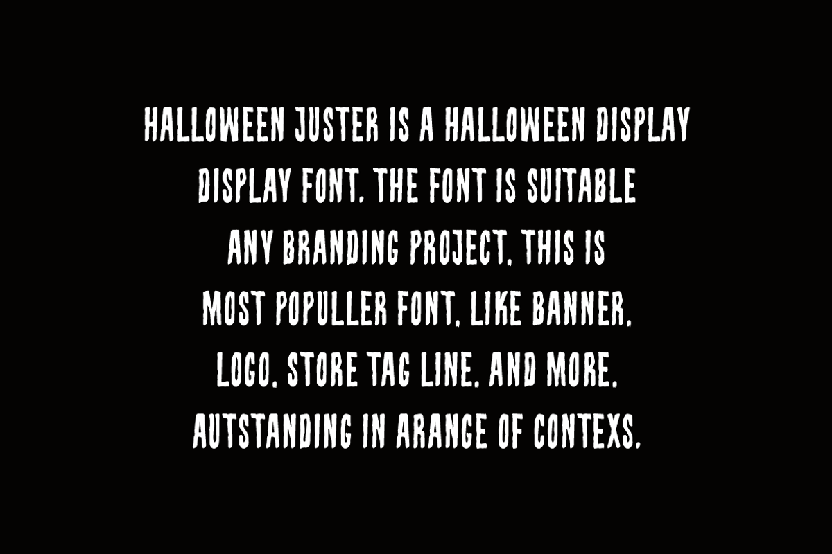 Halloween Juster - Scary Font, a Sans Serif Font by Iqsiart Studio (Photo 4 of 6)