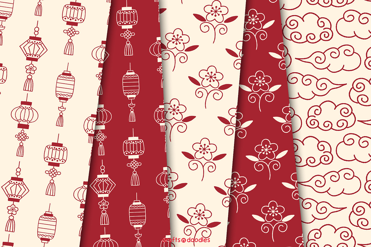 Chinese New Year Graphics Set, a Pattern Graphic by Drafts n Doodles (Photo 5 of 12)