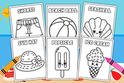 Beach Coloring Pages for Toddlers, a Seasonal Illustration by Creative Zone (Thumbnail 2 of 3)