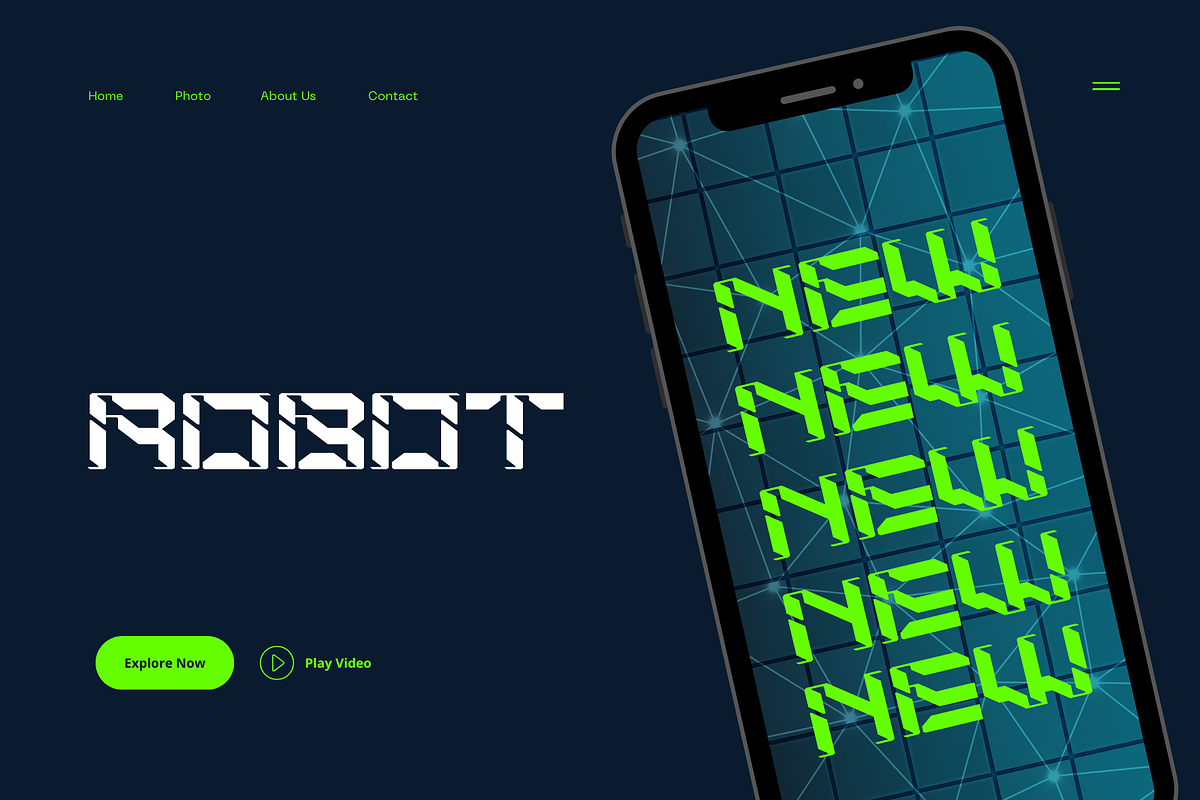 Modern Space - Techno Logo Font, a Sans Serif Font by Nirmana Visual (Photo 6 of 11)
