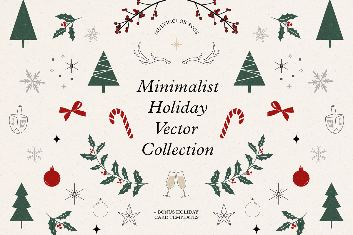 Minimalist Holiday Vector Collection, an Illustration by ALunadoki Design (Photo 5 of 5)